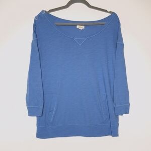 aerie tshirt Top Blue Size Large Pullover Front Pocket